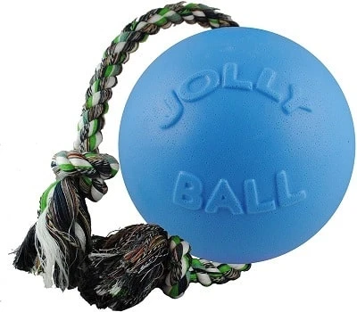 Jolly Pets Romp-n-Roll Rope Ball Dog Toy