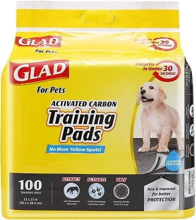 Glad For Pets Black Charcoal Puppy Pads
