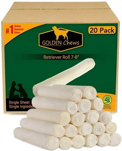 Golden Chews Retriever Rawhide Rolls
