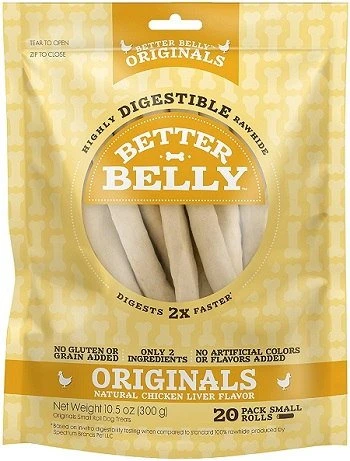 Better Belly Chicken Liver Small Rawhide Rolls