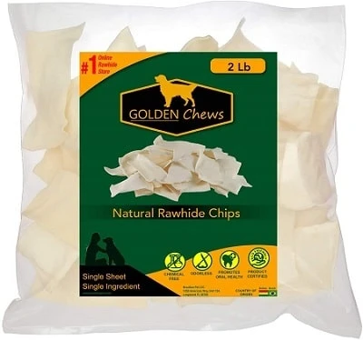 Golden Chews Natural Rawhide Chips