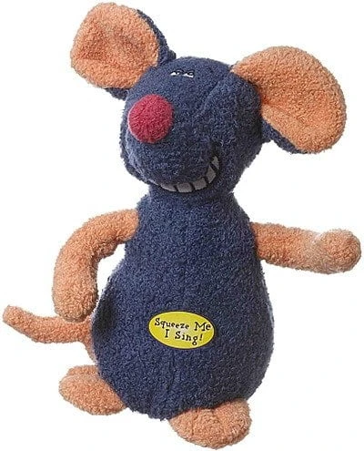 Multipet Deedle Singing Mouse Plush Dog Toy